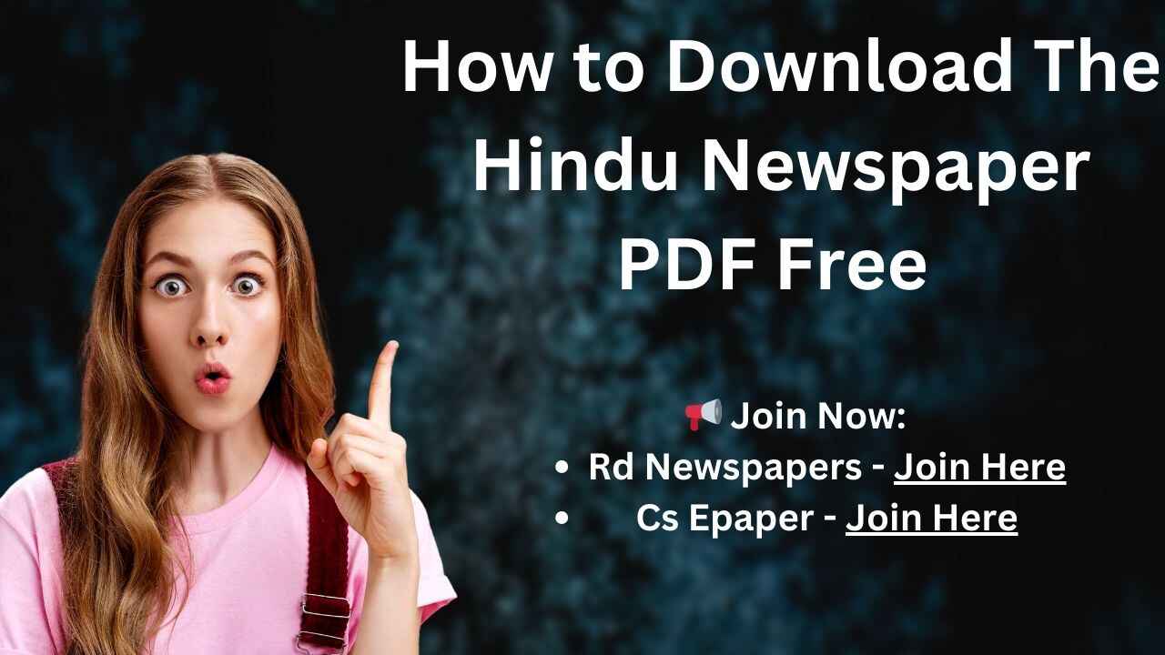 How to Download The Hindu Newspaper PDF Free