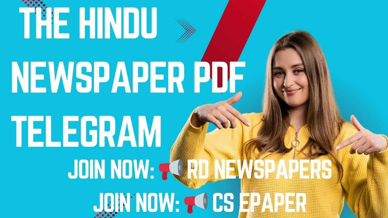 The Hindu Newspaper Pdf Telegram