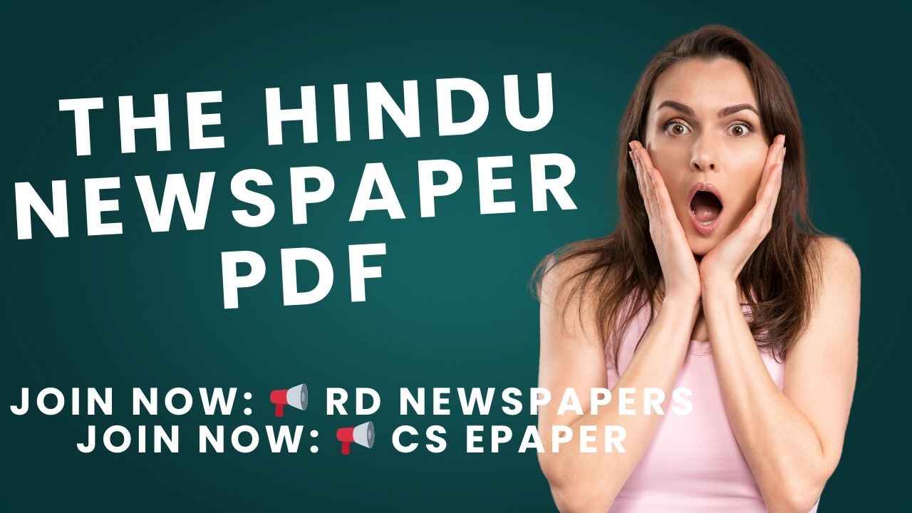 The Hindu Newspaper pdf